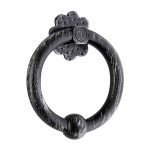 Ρόπτρο εξώπορτας Μαύρο Πατίνα Ασημί Ζωγομετάλ 205