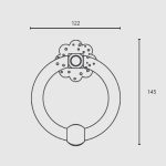 Ρόπτρο εξώπορτας Νίκελ Αντικέ Ζωγομετάλ 205 - Image 2