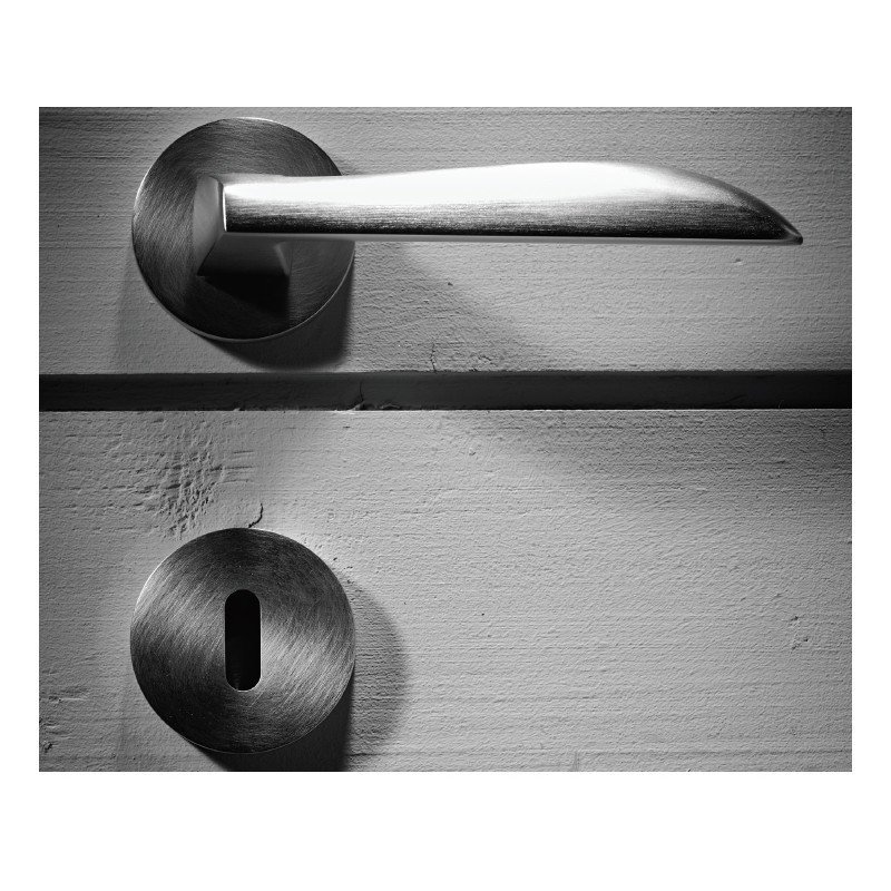 2061 Πόμολα Πόρτας Με Ροζέτα Χρώμιο Ματ Ζωγομετάλ 2061 - Image 1