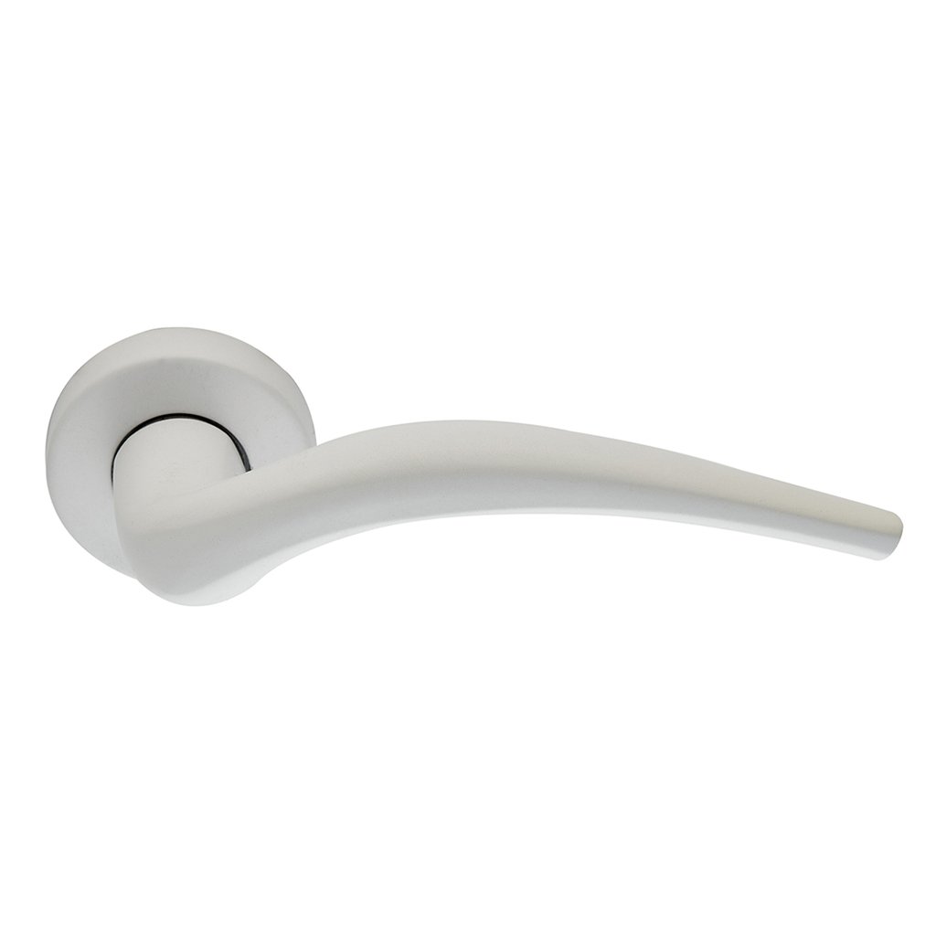 2071w Πόμολα Πόρτας Με Ροζέτα Λευκό Ζωγομετάλ 2071 - Image 1