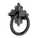 Ρόπτρο εξώπορτας Μαύρο Πατίνα Ασημί Ζωγομετάλ No207