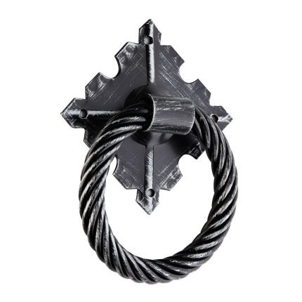 Ρόπτρο εξώπορτας Μαύρο Πατίνα Ασημί Ζωγομετάλ No207