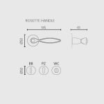 Πόμολα Πόρτας Με Ροζέτα Χρώμιο Ζωγομετάλ 2121 - Image 3