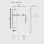 Πόμολα Πόρτας Με Ροζέτα Χρώμιο Ζωγομετάλ 2121 - Image 4