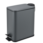 Κάδος μεταλλικός παραλληλόγραμμος soft close 5lt. γκρί.