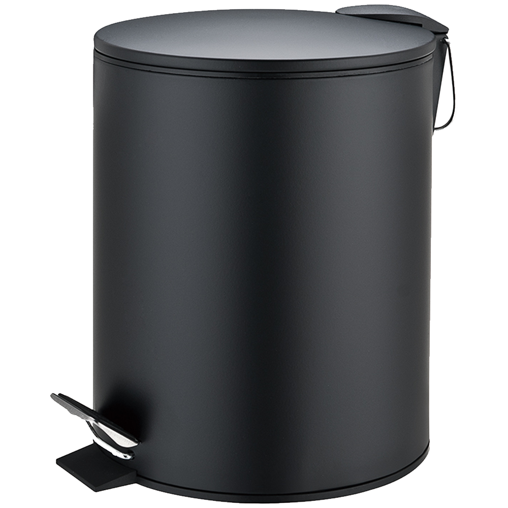 2145 Καλάθι μπάνιου 5 λίτρα μαύρο μάτ. - Image 1