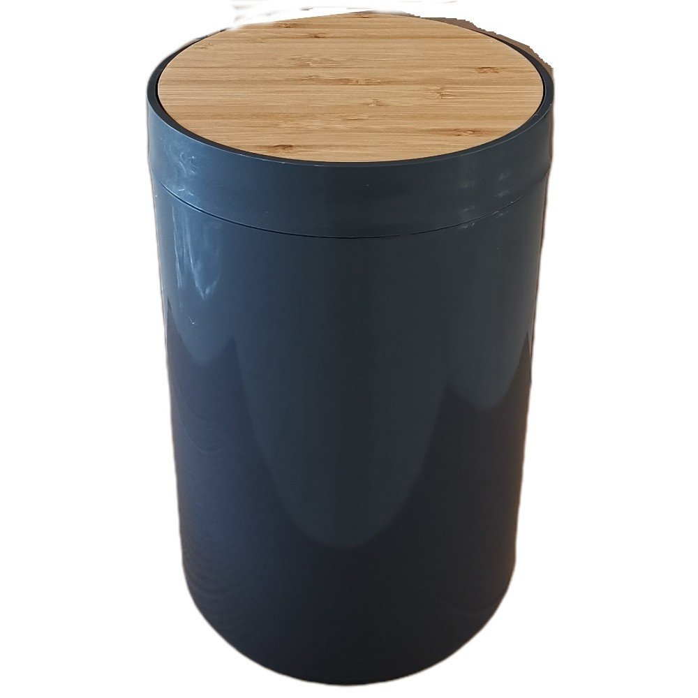 2179-dark-grey-pallomeno Κάδος 5 lt Σκούρο Γκρι με παλλόμενο καπάκι από Bamboo - Image 1
