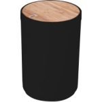 Κάδος 5 lt μαύρος με παλλόμενο καπάκι από Bamboo