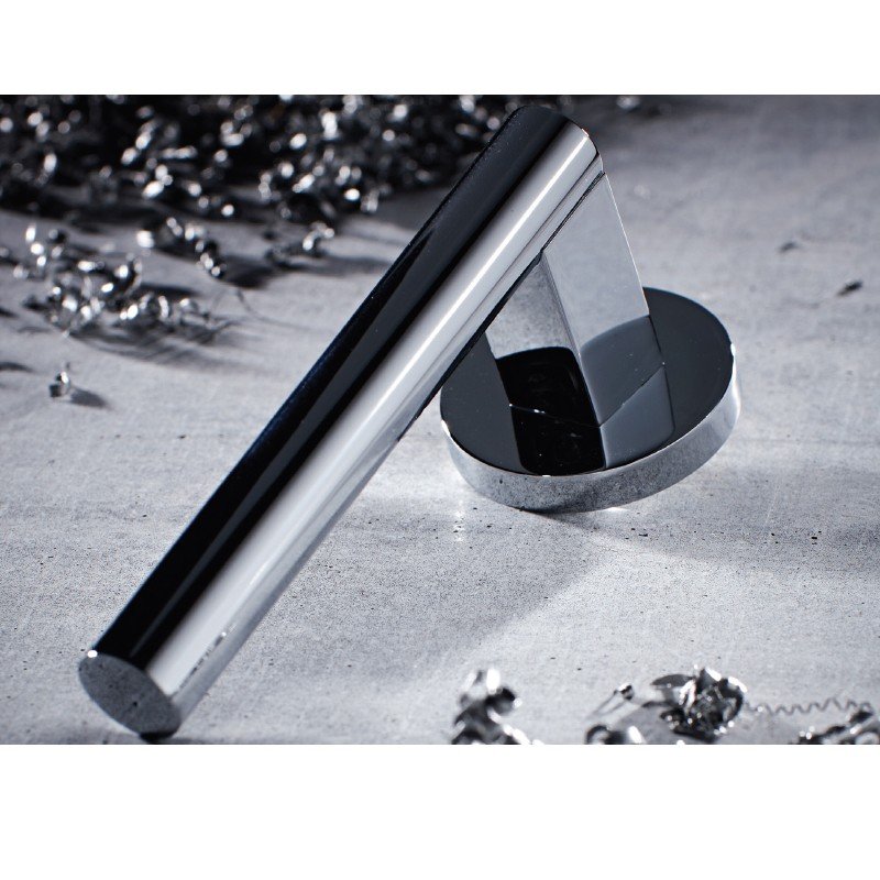 2181 Πόμολα Πόρτας Με Ροζέτα Χρώμιο Ζωγομετάλ 2181 - Image 1