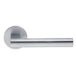 Πόμολα Πόρτας Με Ροζέτα Χρώμιο Ματ Ζωγομετάλ 2181