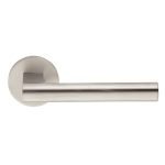 Πόμολα Πόρτας Με Ροζέτα Νίκελ Ματ Ζωγομετάλ 2181