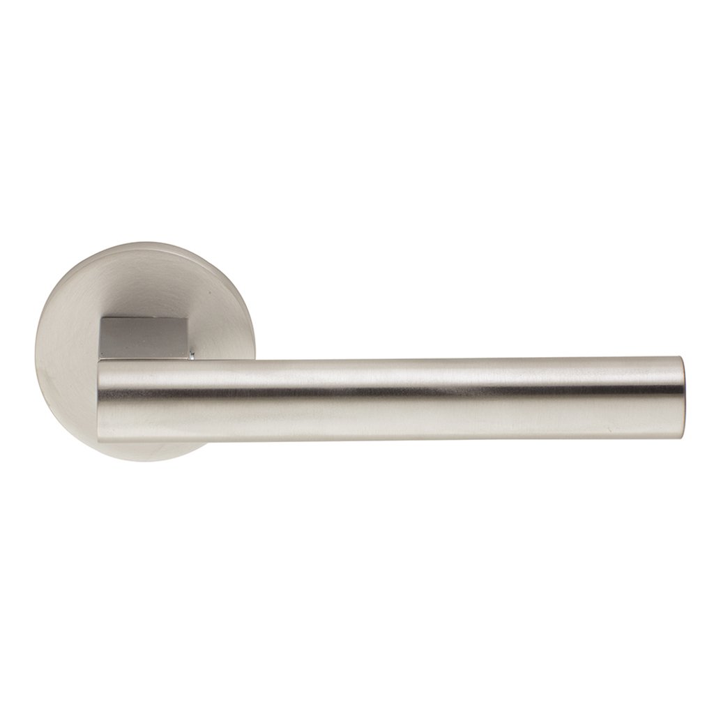 2181nm Πόμολα Πόρτας Με Ροζέτα Νίκελ Ματ Ζωγομετάλ 2181 - Image 1