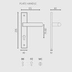 Πόμολα Πόρτας Με Ροζέτα Χρώμιο Ζωγομετάλ 2181 - Image 4