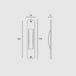 Χούφτες για συρόμενες πόρτες Ζωγομετάλ Χρώμιο 219 - Image 2