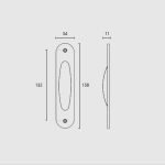 Χούφτες για συρόμενες πόρτες Ζωγομετάλ Χρώμιο 220 - Image 2