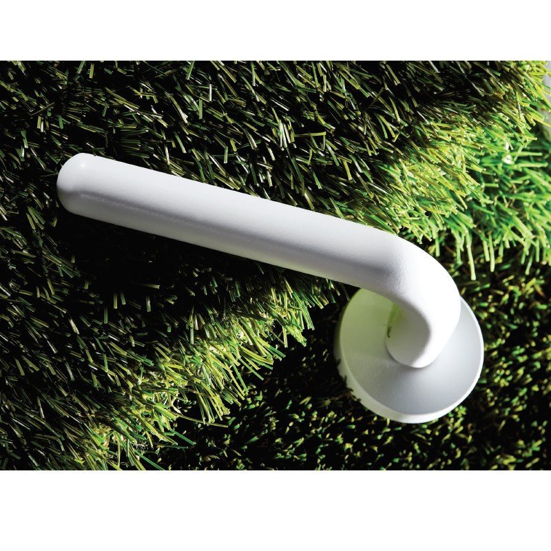 2211 Πόμολα Πόρτας Με Ροζέτα Λευκό Ζωγομετάλ 2211 - Image 1