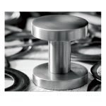 Πόμολα Πόρτας με Ροζέτα Νίκελ Ματ Ζωγομετάλ 2241