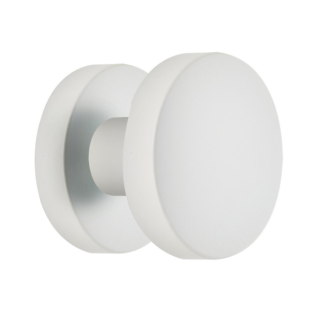 2241w Πόμολα Πόρτας με Ροζέτα Λευκό Ζωγομετάλ 2241 - Image 1