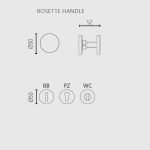 Πόμολα Πόρτας Mε Ροζέτα Μπρονζέ Ματ Ζωγομετάλ 2241 - Image 2