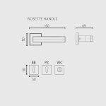 Πόμολα Πόρτας Mε Ροζέτα Χρώμιο Ματ Ζωγομετάλ 2256 - Image 3