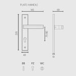 Πόμολα Πόρτας Mε Ροζέτα Χρώμιο Ματ Ζωγομετάλ 2256 - Image 2