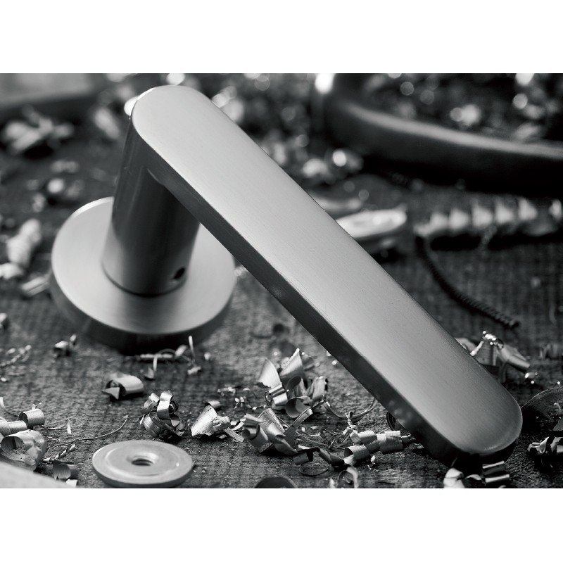 2261 Πόμολα Πόρτας Με Ροζέτα Νίκελ Ματ Ζωγομετάλ 2261 - Image 1