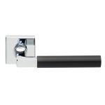 Πόμολα Πόρτας Με Ροζέτα Χρώμιο/Μάυρο Ζωγομετάλ 2281 - Image 2