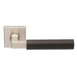 Πόμολα Πόρτας Με Ροζέτα Νίκελ Ματ/Μάυρο Ζωγομετάλ 2281