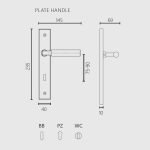 Πόμολα Πόρτας Με Ροζέτα Μαύρο/Ξύλο Ελιάς Ζωγομετάλ 2284 - Image 2