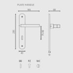 Πόμολα Πόρτας Με Ροζέτα Χρώμιο Ματ Ζωγομετάλ 2291 - Image 3