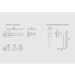 Πόμολα Πόρτας Με Ροζέτα Χρώμιο Ματ Ζωγομετάλ 2291 - Image 2