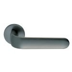 Πόμολα Πόρτας Με Ροζέτα Ανθρακί Ζωγομετάλ 2311