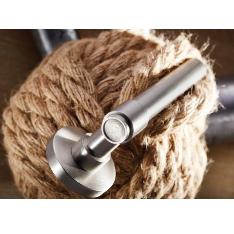 2321 Πόμολα Πόρτας Με Ροζέτα Νίκελ Ματ Ζωγομετάλ 2321 - Image 1