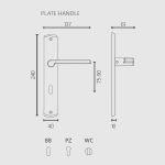 Πόμολα Πόρτας Με Ροζέτα Νίκελ Ματ Ζωγομετάλ 2331 - Image 3