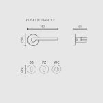 Πόμολα Πόρτας Με Ροζέτα Νίκελ Ματ Ζωγομετάλ 2331 - Image 2