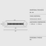 Λαβές Εξώπορτας Ζωγομετάλ Νίκελ Ματ 2412 - Image 2