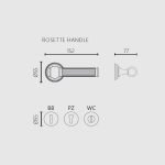 Πόμολα Πόρτας Με Ροζέτα Νίκελ Αντικέ Ζωγομετάλ 2501 - Image 3