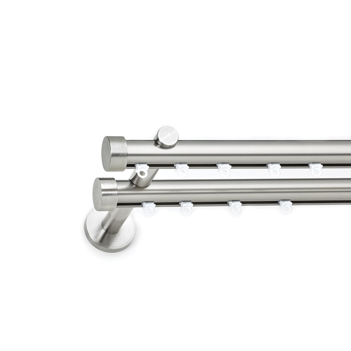 25429 Σιδηρόδρομος Διπλός Χωρίς Κρίκους Φ25 Inox Γυαλιστερό ILIOS TAPO by Anartisi - Image 1