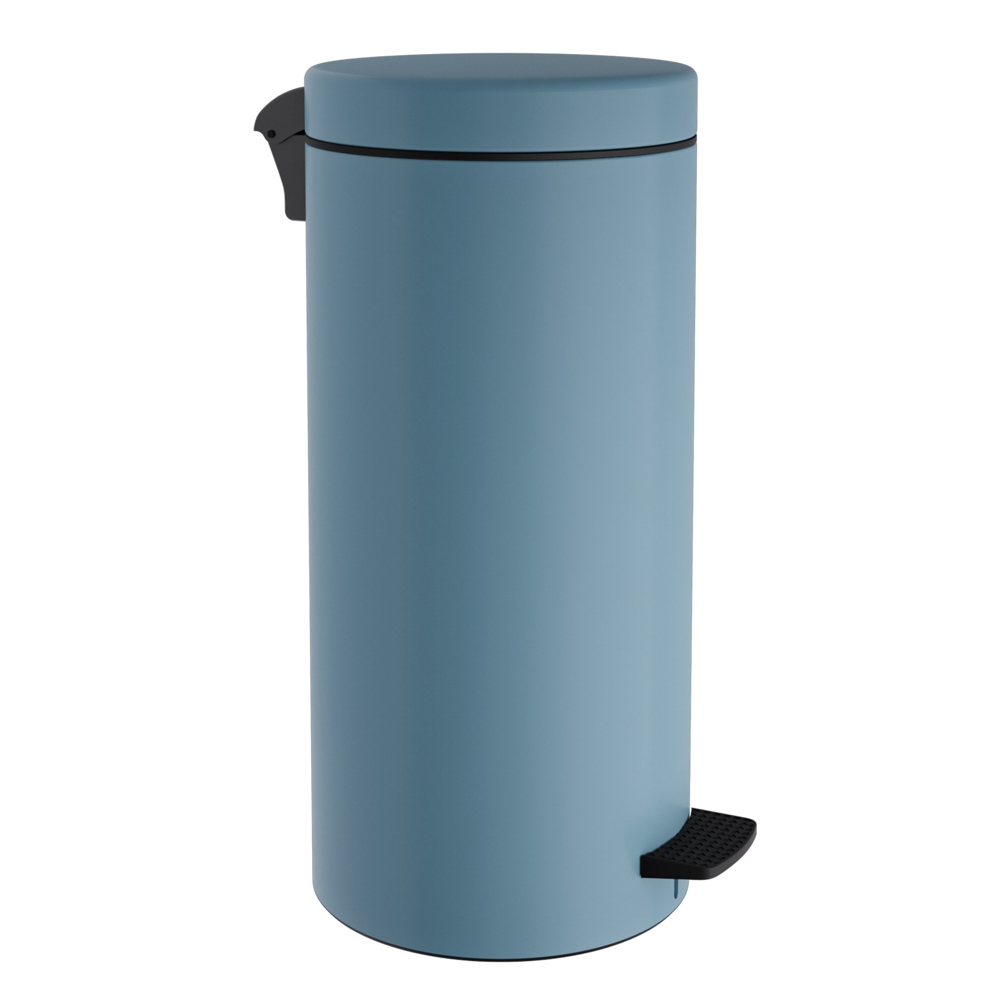 2553-923-1 Χαρτοδοχείο 25Lit, Soft Close, No Inner Bucket – Matt Ciel, Pam & Co, Ø25 x H55 (cm), 2553-923 - Image 1