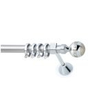 Μεταλλικό Κουρτινόξυλο Νίκελ Ματ Φ25