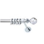 Μεταλλικό Κουρτινόξυλο Νίκελ Ματ Φ25