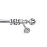 Μεταλλικό Κουρτινόξυλο Νίκελ Ματ Φ25