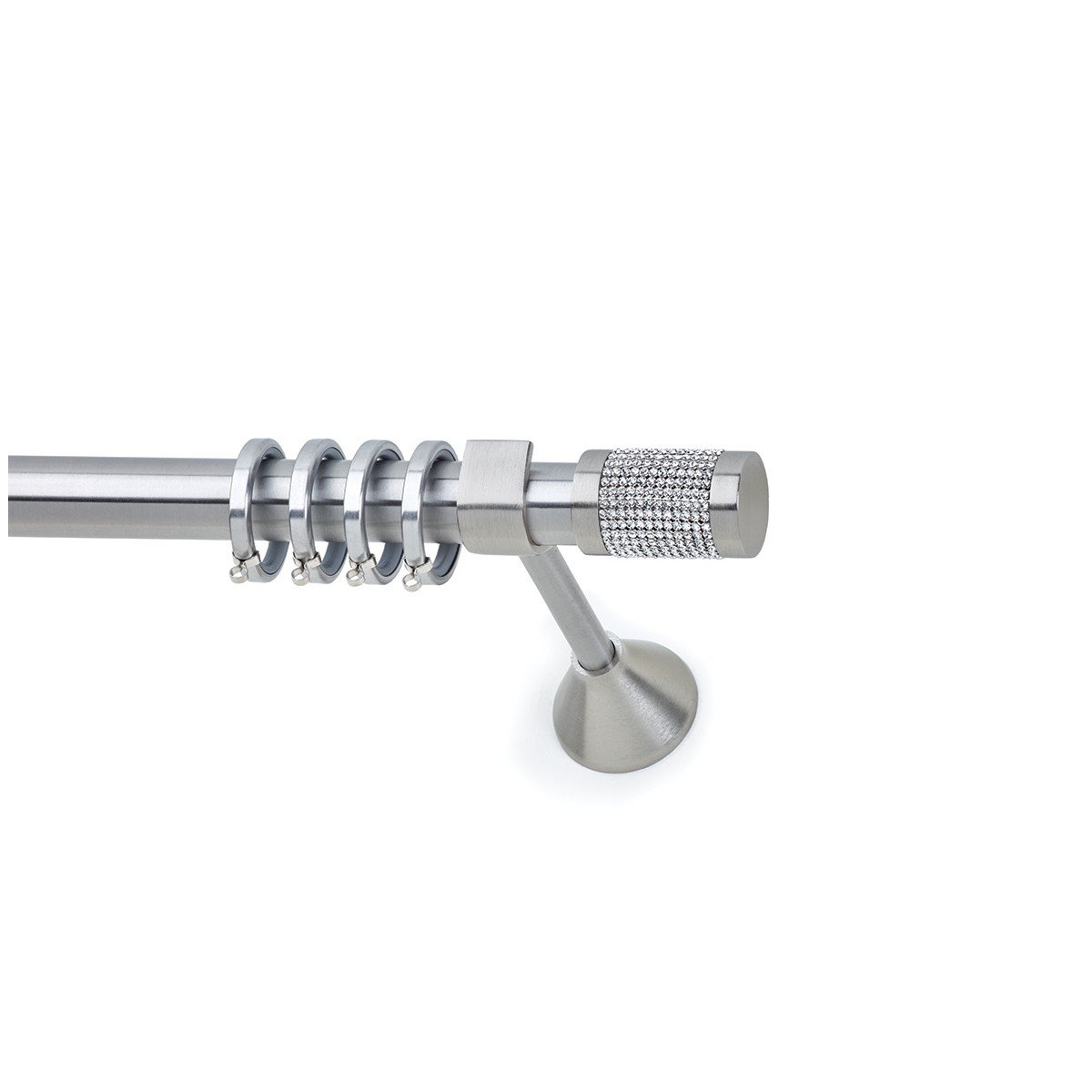 26079 copy Μεταλλικό Κουρτινόξυλο Νίκελ Ματ Φ25 - Image 1