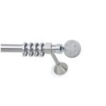 Μεταλλικό Κουρτινόξυλο Νίκελ Ματ Φ25