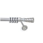 Μεταλλικό Κουρτινόξυλο Νίκελ Ματ Φ25