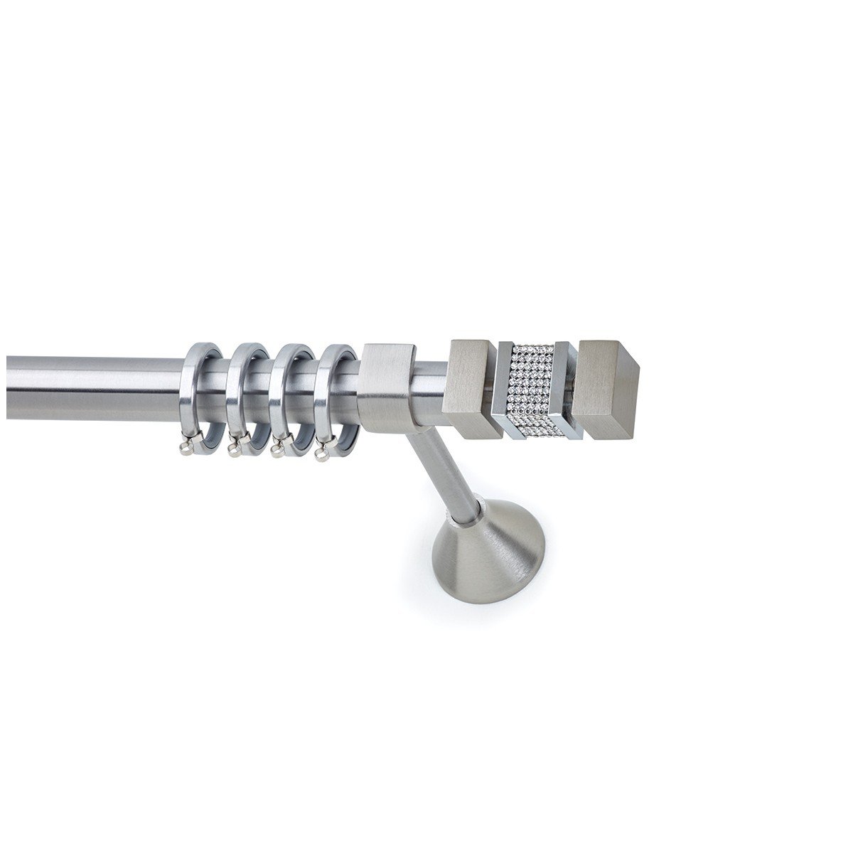 26113 copy Μεταλλικό Κουρτινόξυλο Νίκελ Ματ Φ25 - Image 1