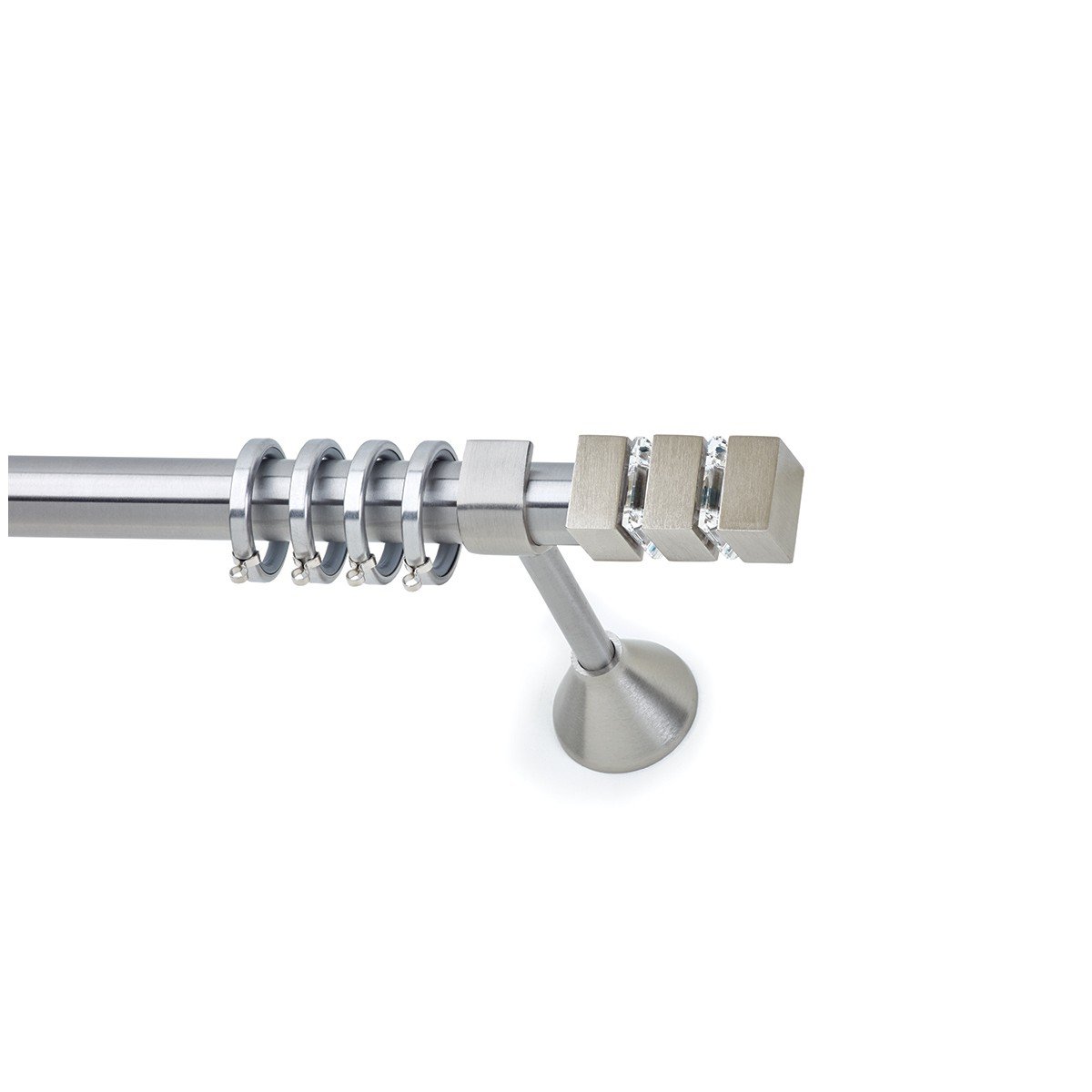 26180 copy Μεταλλικό Κουρτινόξυλο Νίκελ Ματ Φ25 - Image 1