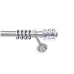 Μεταλλικό Κουρτινόξυλο Νίκελ Ματ Φ25