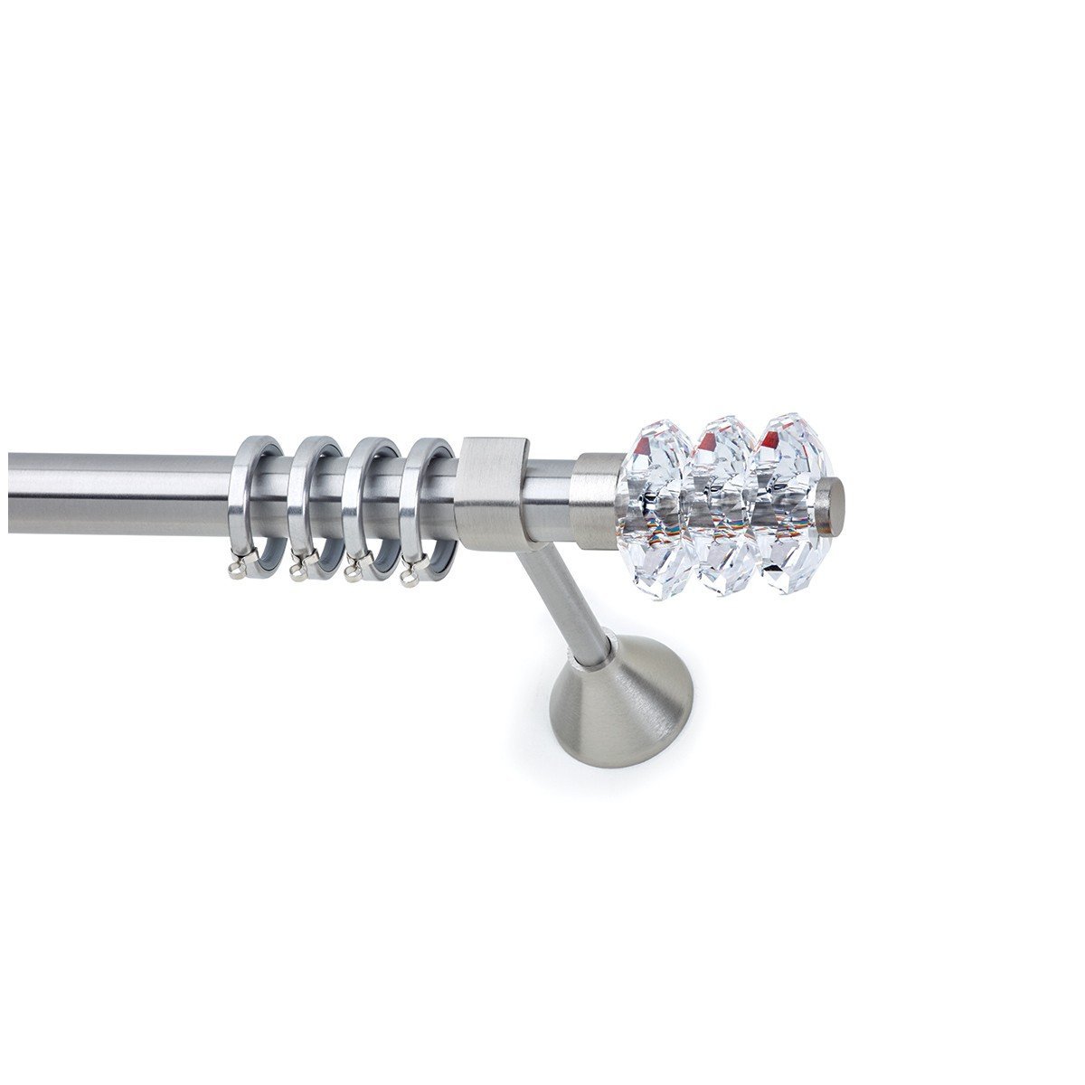 26186 copy Μεταλλικό Κουρτινόξυλο Νίκελ Ματ Φ25 - Image 1