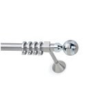 Μεταλλικό Κουρτινόξυλο Νίκελ Ματ Φ25